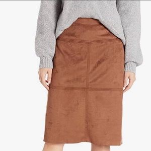 Soft Vegan Suede Zip Skirt by CHAPS Plus Sz 20 NEW